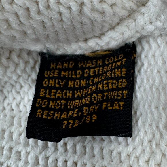 Vintage Eddie Bauer Women's Floral Grandmacore Chunky Heavy Cotton Sweater Large - Picture 5 of 11